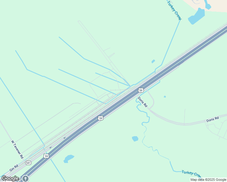 map of restaurants, bars, coffee shops, grocery stores, and more near 11538 Gin Road in Beasley