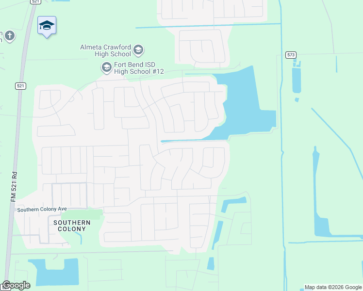map of restaurants, bars, coffee shops, grocery stores, and more near 11160 Fm 521 Road in Rosharon