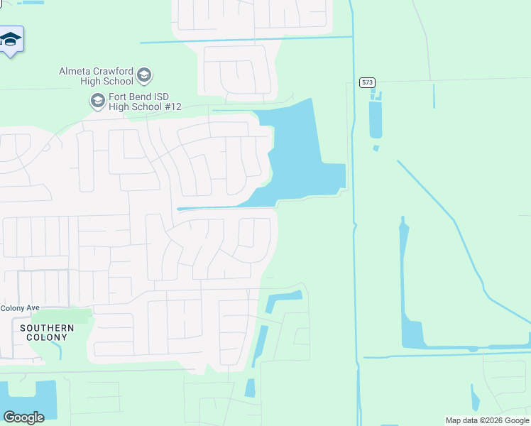 map of restaurants, bars, coffee shops, grocery stores, and more near Alloy Road in Rosharon