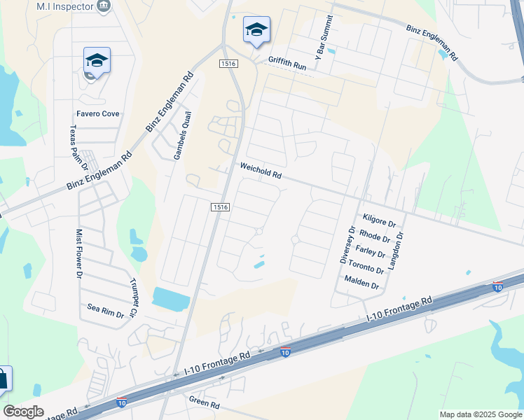 map of restaurants, bars, coffee shops, grocery stores, and more near 4211 Loring Park in Converse