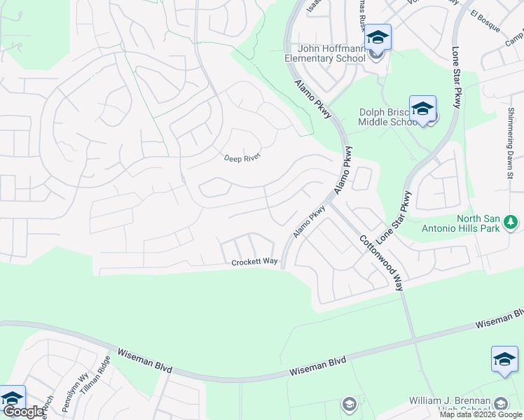 map of restaurants, bars, coffee shops, grocery stores, and more near 12403 Maurer Ranch in San Antonio