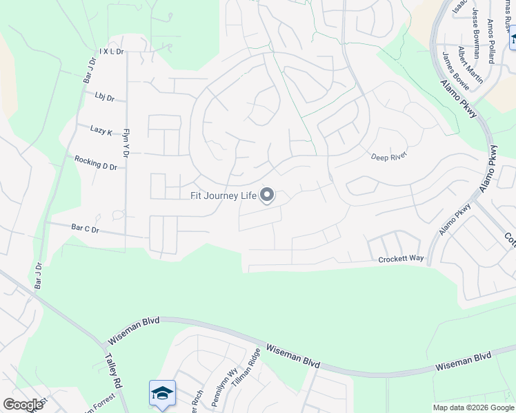 map of restaurants, bars, coffee shops, grocery stores, and more near 12815 Sabinal River in San Antonio