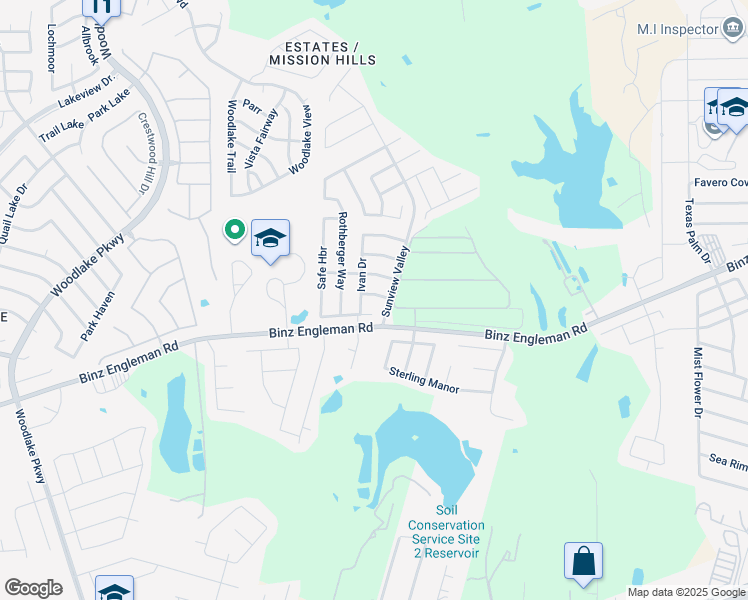 map of restaurants, bars, coffee shops, grocery stores, and more near 7706 Stable View in San Antonio