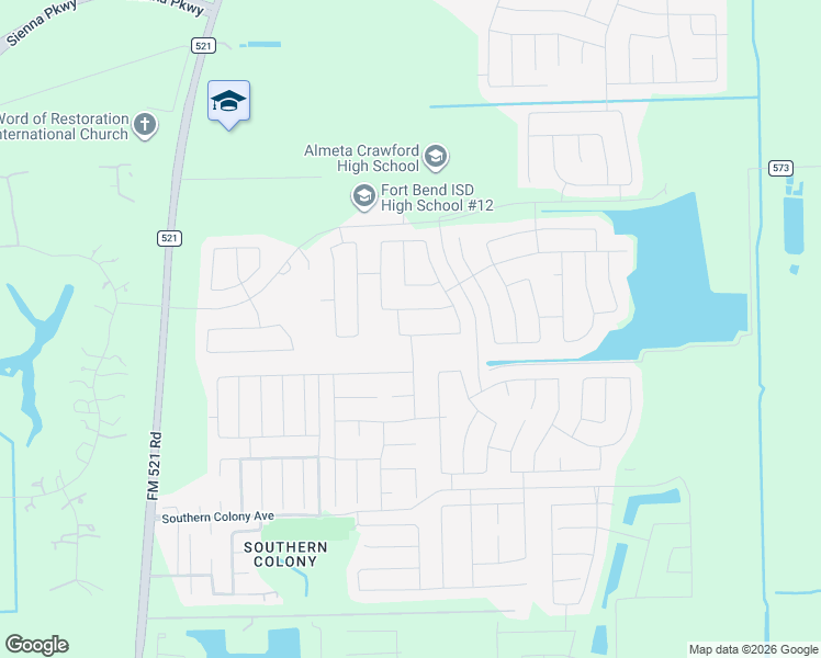 map of restaurants, bars, coffee shops, grocery stores, and more near 718 Ashley Falls Lane in Rosharon