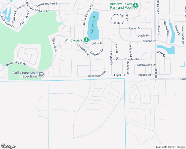 map of restaurants, bars, coffee shops, grocery stores, and more near 2519 Sandvalley Way in League City