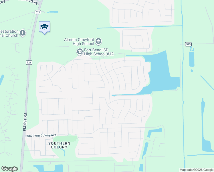 map of restaurants, bars, coffee shops, grocery stores, and more near 11160 Fm 521 Road in Rosharon