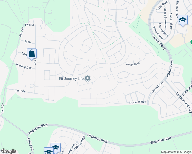 map of restaurants, bars, coffee shops, grocery stores, and more near 3518 Roadstead Way in San Antonio