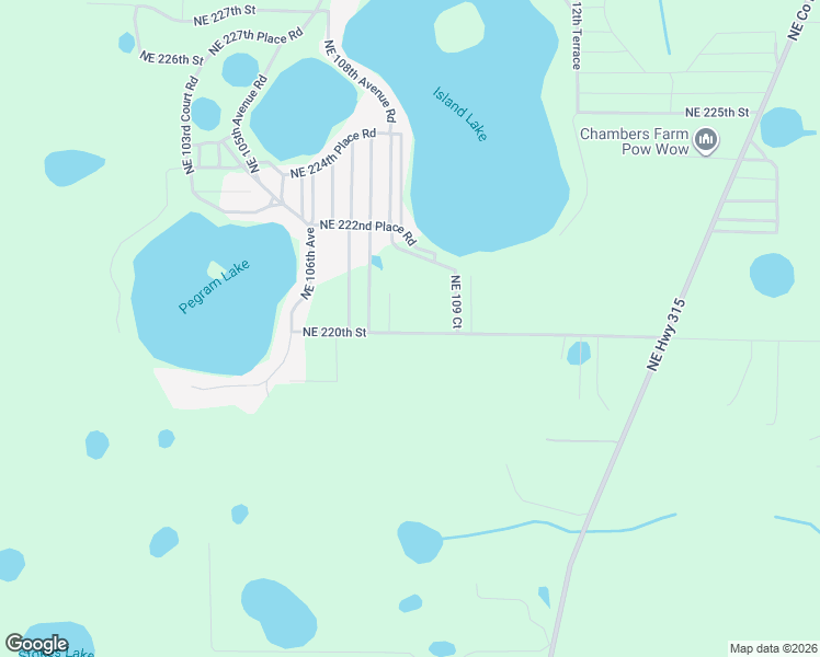 map of restaurants, bars, coffee shops, grocery stores, and more near 22049 Northeast 108th Avenue Road in Fort McCoy