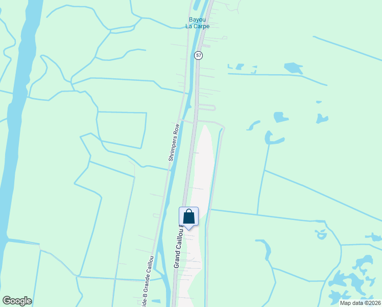 map of restaurants, bars, coffee shops, grocery stores, and more near 5061 Grand Caillou Road in Houma