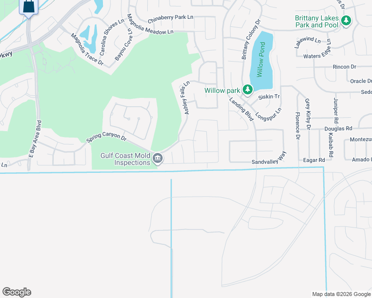 map of restaurants, bars, coffee shops, grocery stores, and more near 2322 Mayfield Trail Court in League City