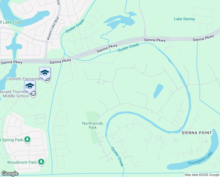 map of restaurants, bars, coffee shops, grocery stores, and more near 9333 Churchlake Circle in Missouri City