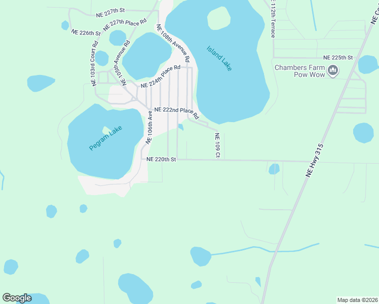 map of restaurants, bars, coffee shops, grocery stores, and more near 22049 Northeast 108th Avenue Road in Fort McCoy