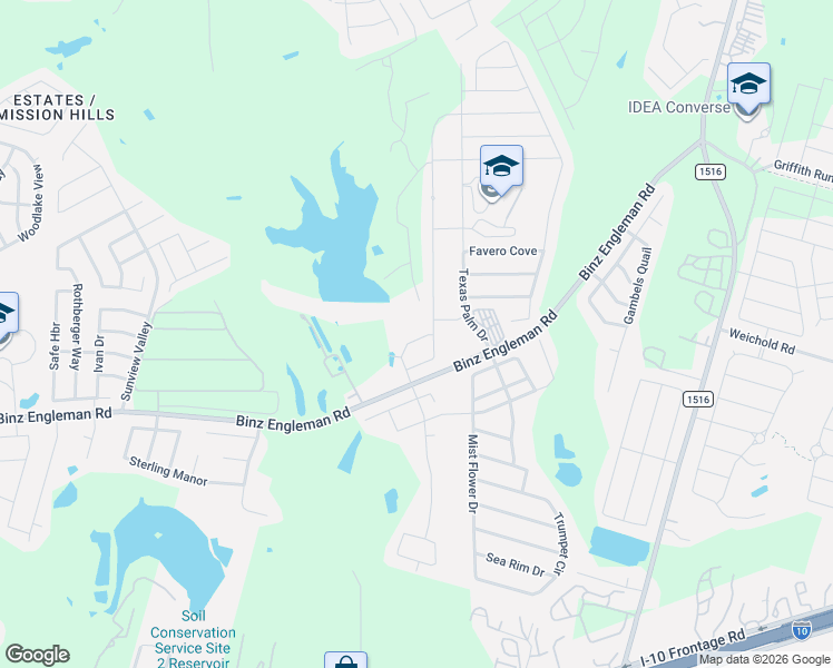 map of restaurants, bars, coffee shops, grocery stores, and more near 4463 Tivoli Drive in San Antonio