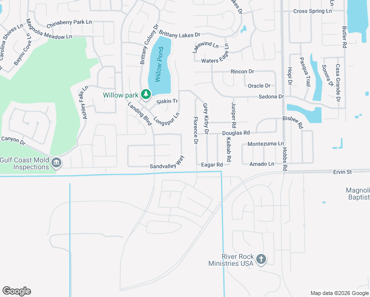 map of restaurants, bars, coffee shops, grocery stores, and more near 2491 Sandvalley Way in League City