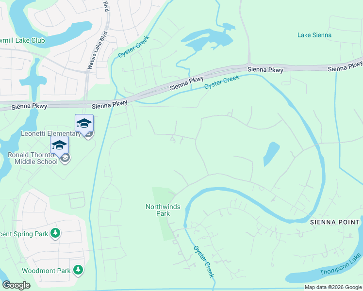 map of restaurants, bars, coffee shops, grocery stores, and more near 9333 Churchlake Circle in Missouri City