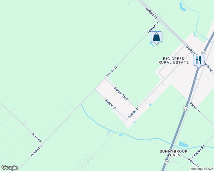 map of restaurants, bars, coffee shops, grocery stores, and more near 5411 Rancho Drive in Needville