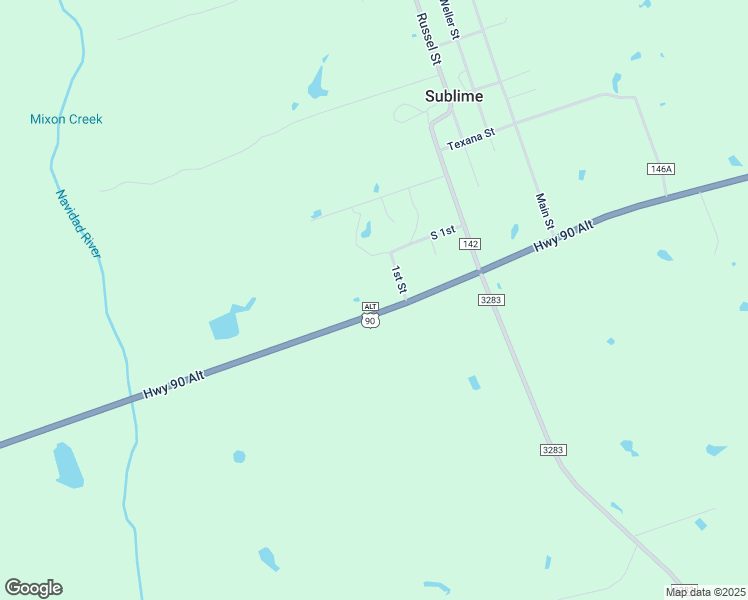 map of restaurants, bars, coffee shops, grocery stores, and more near 8510 US Highway 90a East in Sublime