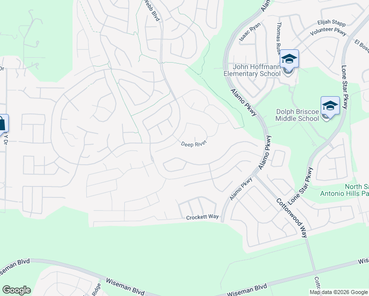 map of restaurants, bars, coffee shops, grocery stores, and more near 12539 Sweetgum in San Antonio