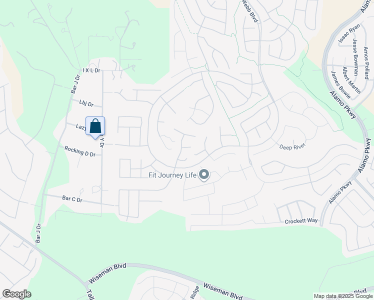 map of restaurants, bars, coffee shops, grocery stores, and more near 12812 Tower Bridge in San Antonio