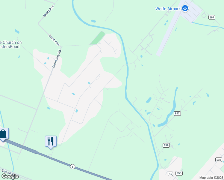 map of restaurants, bars, coffee shops, grocery stores, and more near 6625 Louisiana Street in Manvel