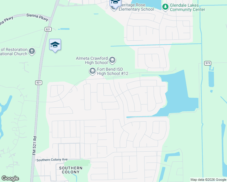 map of restaurants, bars, coffee shops, grocery stores, and more near Green Clover Lane in Arcola