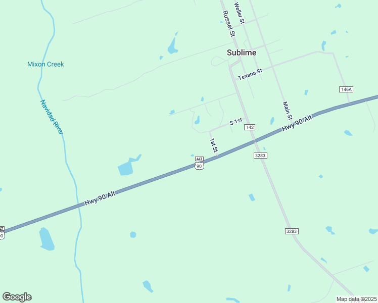 map of restaurants, bars, coffee shops, grocery stores, and more near 8510 US Highway 90a East in Sublime