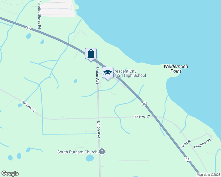 map of restaurants, bars, coffee shops, grocery stores, and more near 2201 Old US Highway 17 in Crescent City