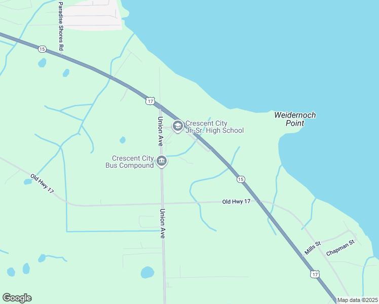 map of restaurants, bars, coffee shops, grocery stores, and more near 2201 Old US Highway 17 in Crescent City