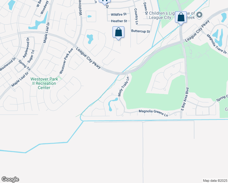 map of restaurants, bars, coffee shops, grocery stores, and more near 1113 Morning Creek Ln in League City