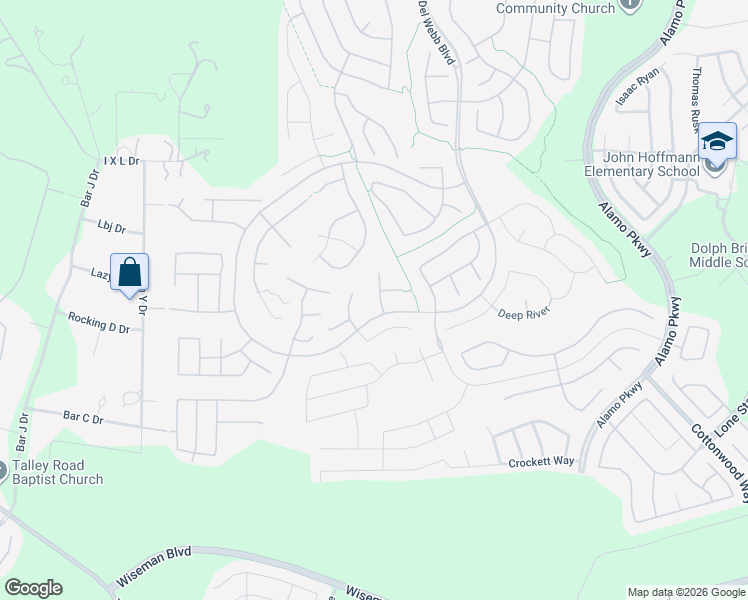 map of restaurants, bars, coffee shops, grocery stores, and more near 3906 Claret Cup in San Antonio