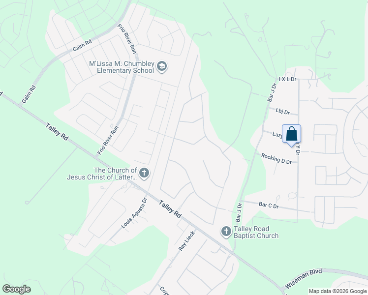 map of restaurants, bars, coffee shops, grocery stores, and more near 13910 Tahoe Vista in San Antonio
