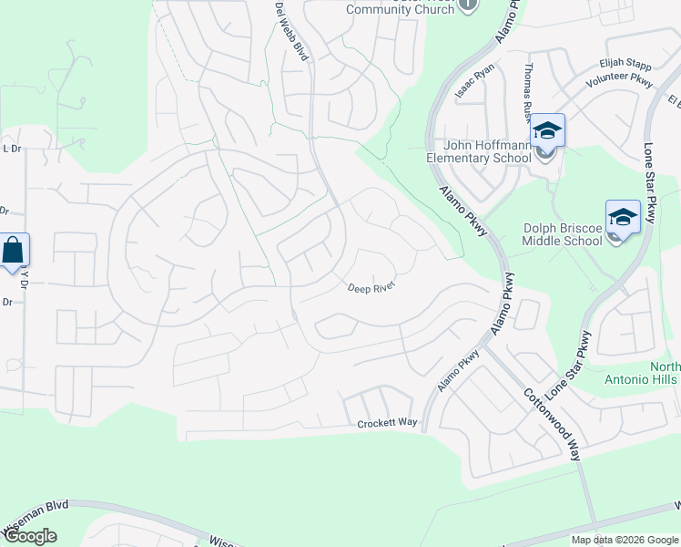 map of restaurants, bars, coffee shops, grocery stores, and more near 12539 Sweetgum in San Antonio