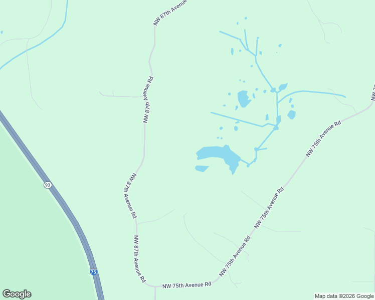 map of restaurants, bars, coffee shops, grocery stores, and more near 22157 Northwest 87th Avenue Road in Micanopy