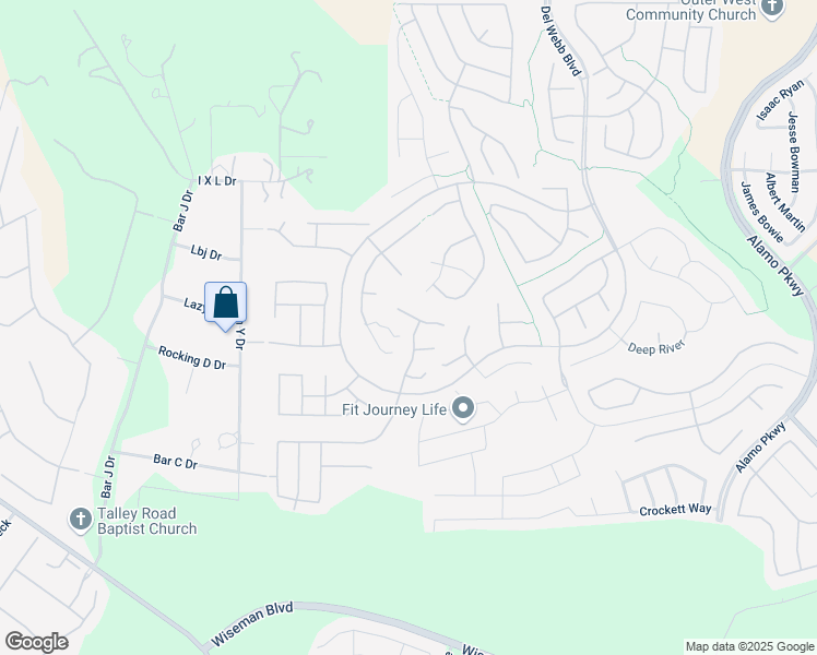 map of restaurants, bars, coffee shops, grocery stores, and more near 12812 Tower Bridge in San Antonio