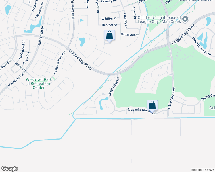 map of restaurants, bars, coffee shops, grocery stores, and more near 1113 Morning Creek Lane in League City