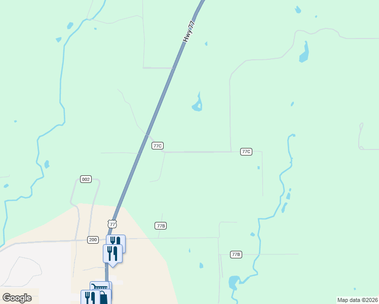 map of restaurants, bars, coffee shops, grocery stores, and more near 293 County Road 77C in Hallettsville