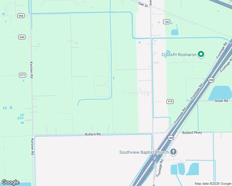map of restaurants, bars, coffee shops, grocery stores, and more near 7650 County Road 48 in Rosharon