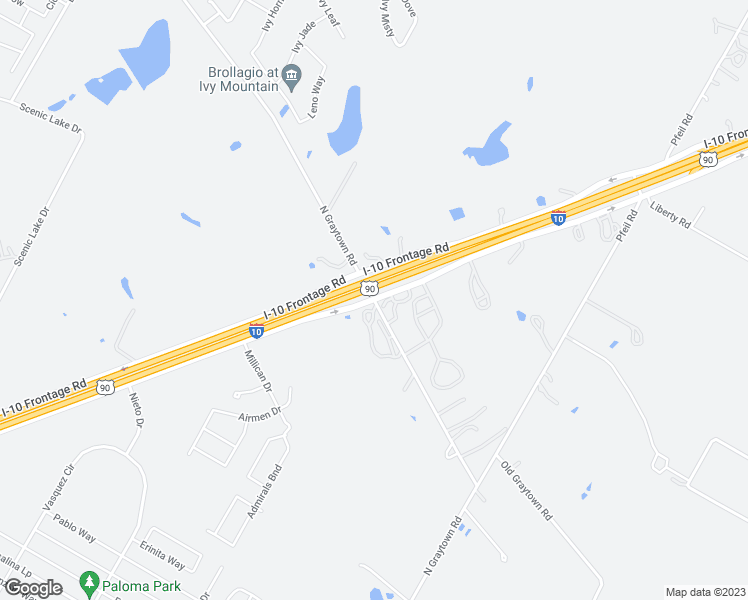 map of restaurants, bars, coffee shops, grocery stores, and more near 6643 North Graytown Road in Converse