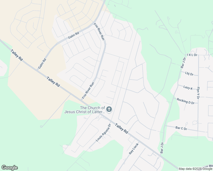 map of restaurants, bars, coffee shops, grocery stores, and more near 3812 Talley Road in San Antonio