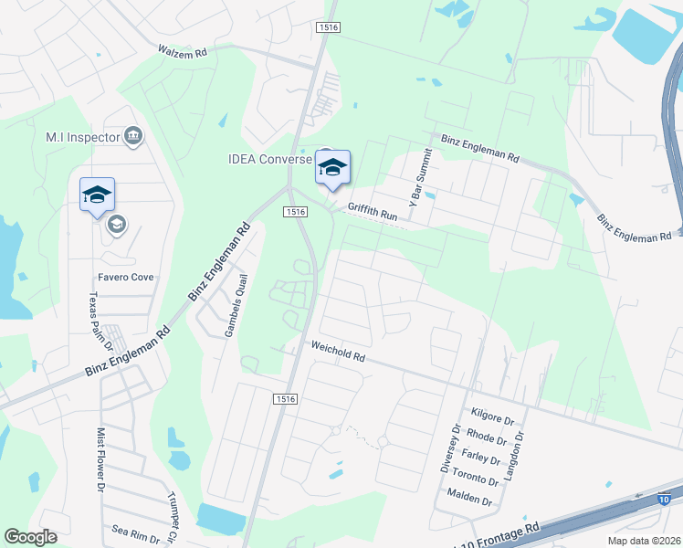 map of restaurants, bars, coffee shops, grocery stores, and more near 8907 Arundal Garden in Bexar County