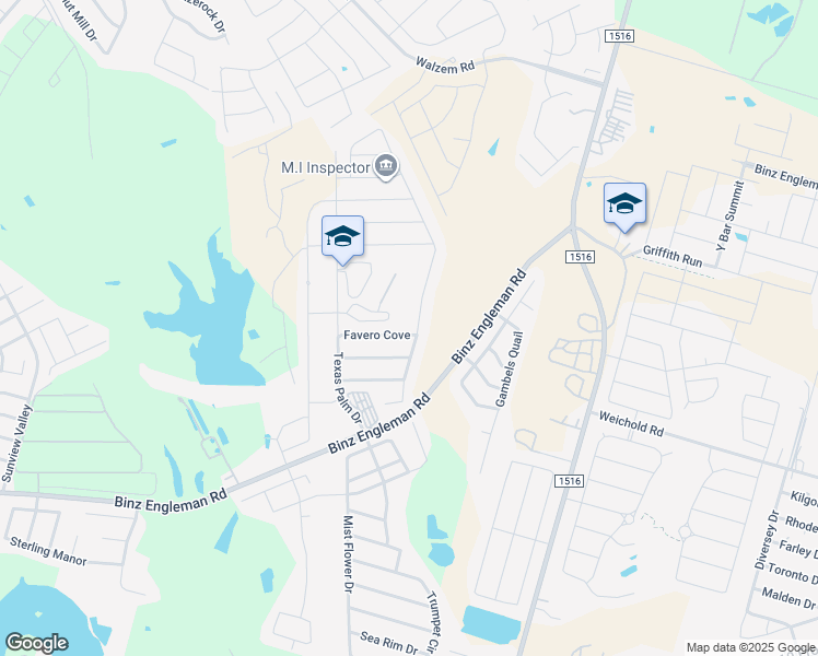 map of restaurants, bars, coffee shops, grocery stores, and more near 8467 Favero Cove in Converse