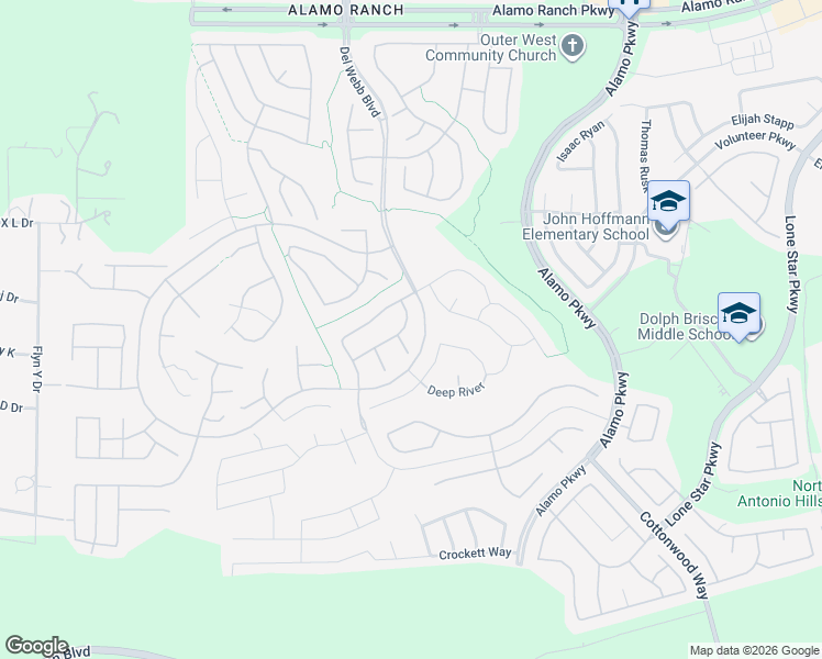 map of restaurants, bars, coffee shops, grocery stores, and more near 12522 Green Darner in San Antonio