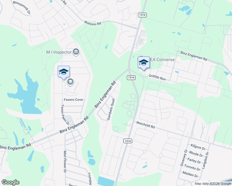 map of restaurants, bars, coffee shops, grocery stores, and more near 4750 Gambels Quail in Converse