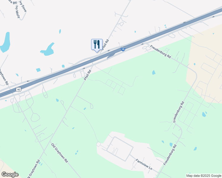 map of restaurants, bars, coffee shops, grocery stores, and more near 5001-5267 Liberty Road in Converse