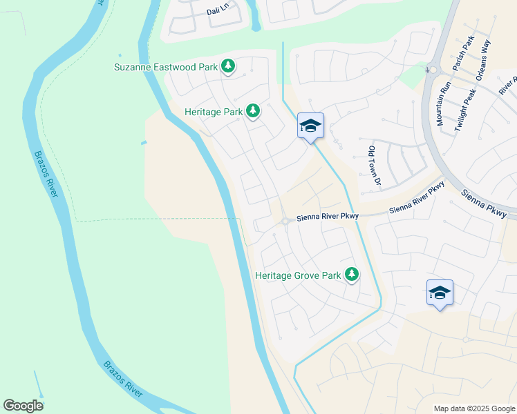 map of restaurants, bars, coffee shops, grocery stores, and more near 8718 Myrtle Bend Drive in Sienna Plantation