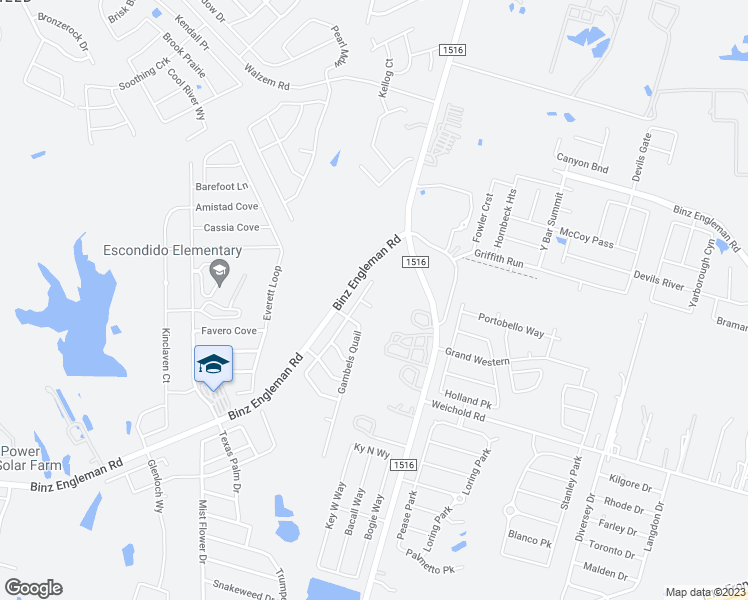map of restaurants, bars, coffee shops, grocery stores, and more near 5115 Badland Beacon in Converse