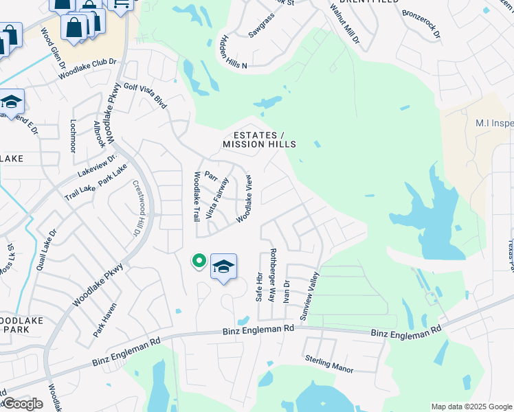 map of restaurants, bars, coffee shops, grocery stores, and more near 5003 Mustang View in San Antonio