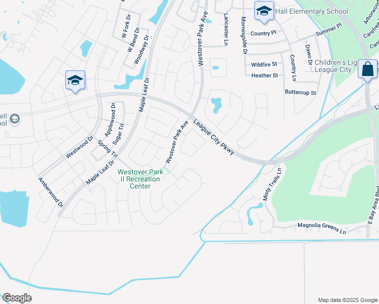 map of restaurants, bars, coffee shops, grocery stores, and more near 522 Stoneridge Terrace Lane in League City
