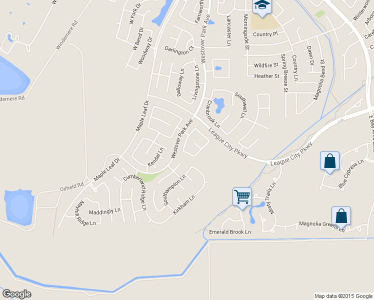 map of restaurants, bars, coffee shops, grocery stores, and more near 522 Stoneridge Terrace Lane in League City