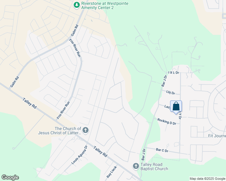 map of restaurants, bars, coffee shops, grocery stores, and more near 4119 Big Horn Bend in San Antonio
